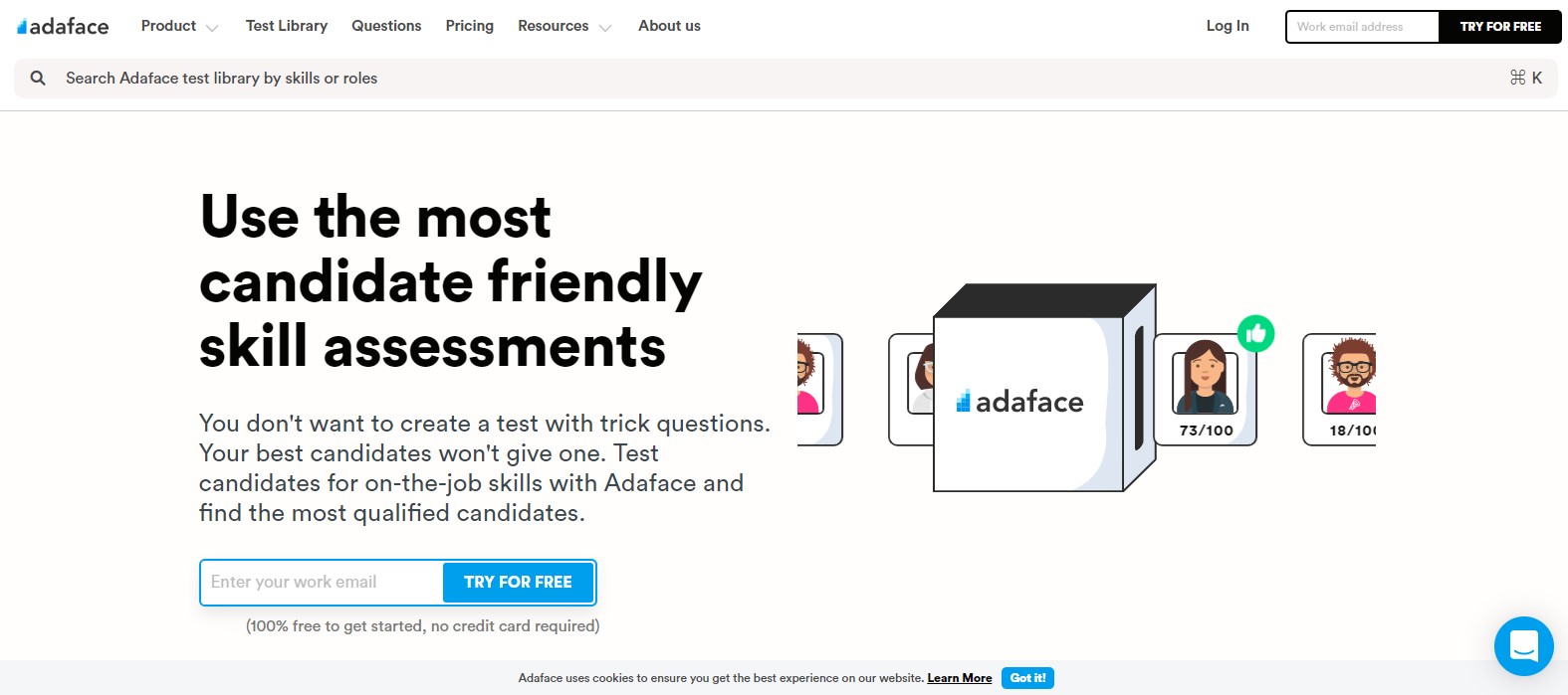 HR assessment tools - Adaface