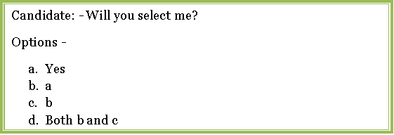 Multiple choice question