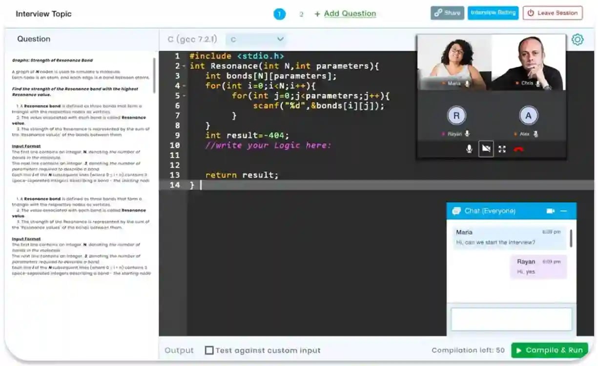 iMochas live coding interview platform