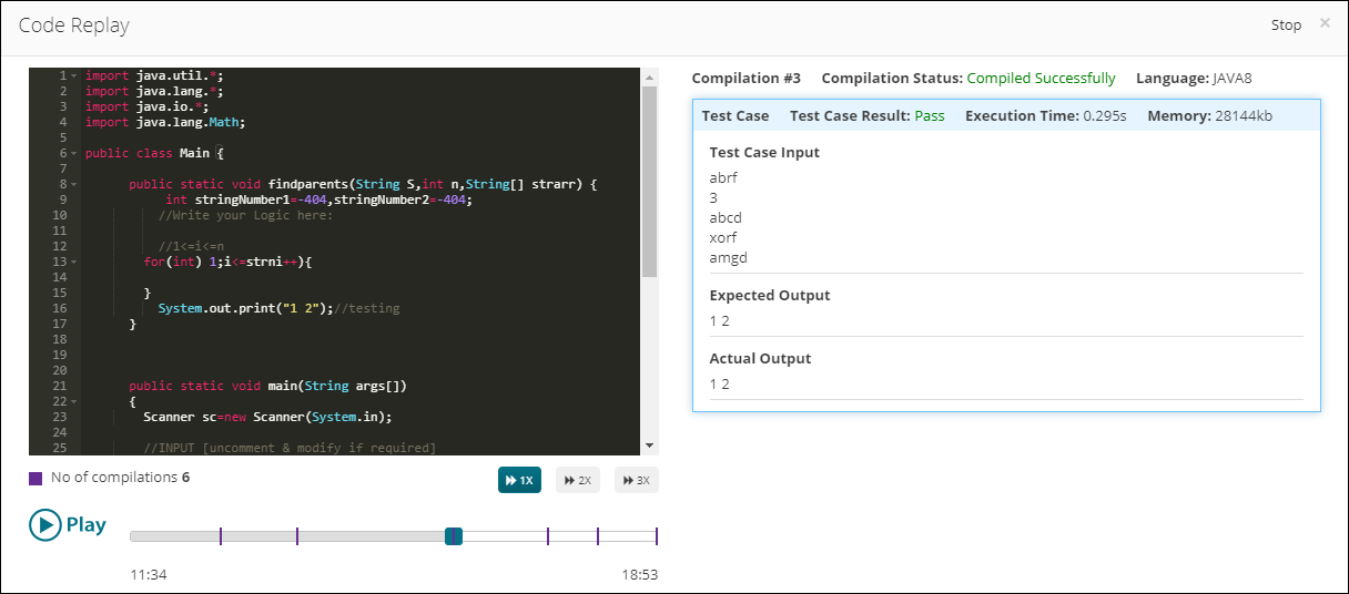 Code Replay - Identify the good programmers from the average ones